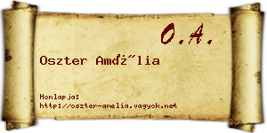 Oszter Amélia névjegykártya